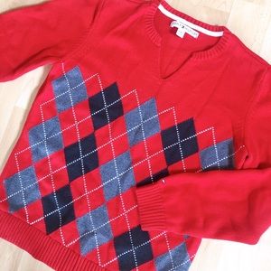 Tommy Hilfiger Red Sweater Warm Cute Pattern🤩♥️